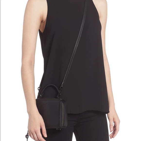 Rebecca Minkoff Orange Box Leather Crossbody - Picture 2 of 5